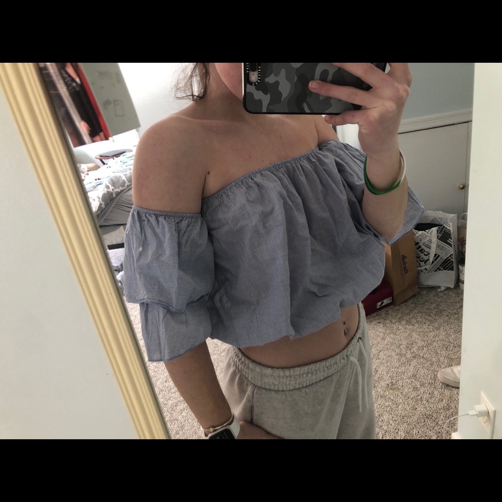 off the shoulder shirt